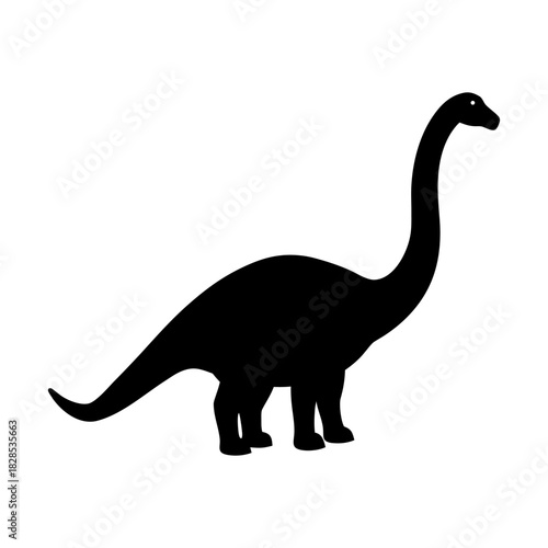 Brontosaurus Icon Simple Vector Graphic Isolated.