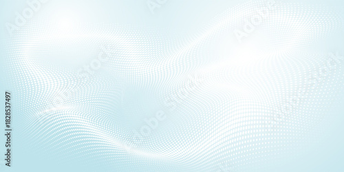 Dot white blue wave light screen gradient texture background. Abstract  technology big data digital background.