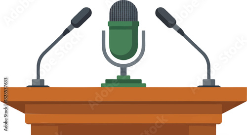 Background Microphone Conference Isolated Podium Transparent