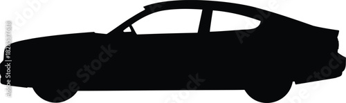 Isolated Silhouette Side View