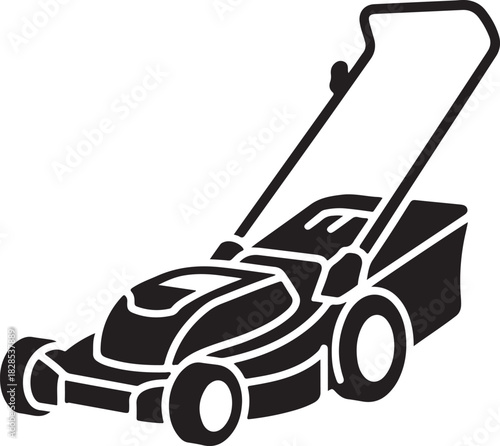 Chainsaw vector illustration depicting a powerful wood cutting tool used in forestry and construction