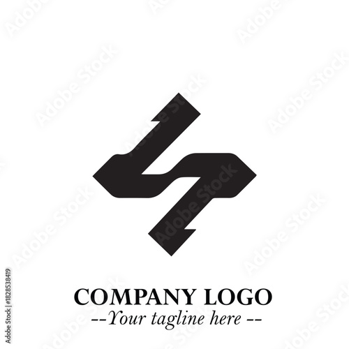 Sleek Electrical Logo Symbol on a Clean White Background for Modern Branding Design Elements Art