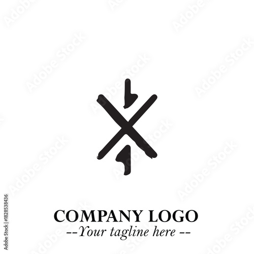 Sleek Electrical Logo Symbol on a Clean White Background for Modern Branding Design Elements Art