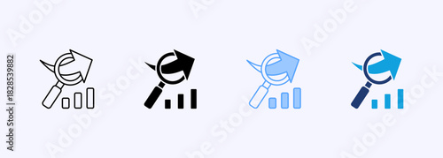 Business Research Icon Set Multiple Style Collection Element For Design