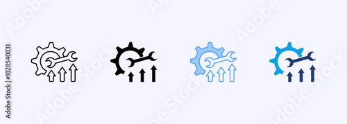 Improvement Icon Set Multiple Style Collection Element For Design