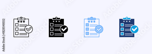 Survey Icon Set Multiple Style Collection Element For Design