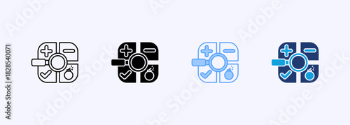 Demographics Icon Set Multiple Style Collection Element For Design