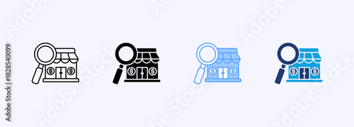 Market Research Icon Set Multiple Style Collection Element For Design