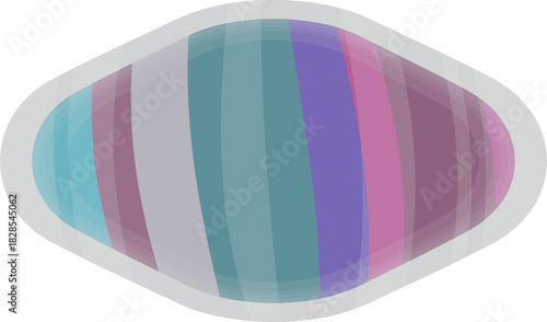 줄무늬 다각 라운드 바탕 배경 프레임