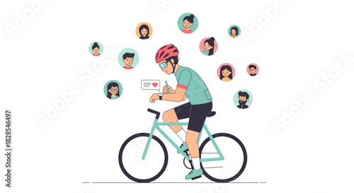digital connectivity and social interaction through cycling and online