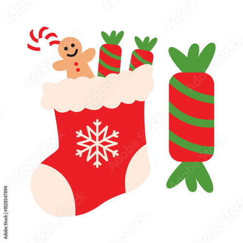 Christmas Stocking with Gifts