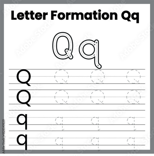 Letter Formation Qq Worksheet – Uppercase and Lowercase W Tracing Practice PageUntitled-1