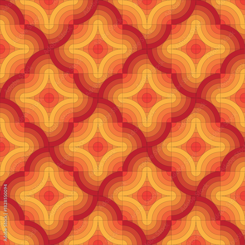 Fototapeta premium Solar Knot Array Pattern.