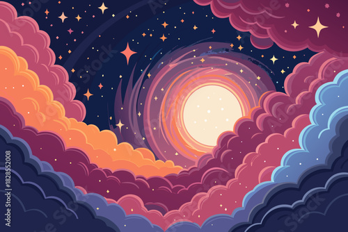 Crisp Dreamy Outer Space Portal With Cosmi Premium Digital Asset