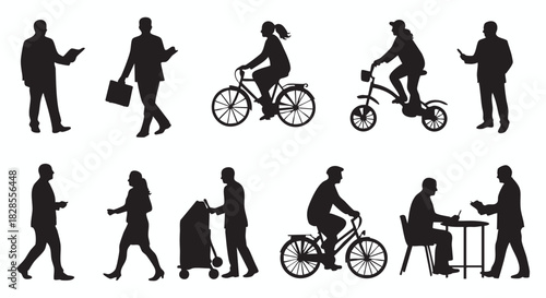 Dynamic Human Figures in Motion A Collection of Running Silhouettes Illustrating Athleticism and Energy