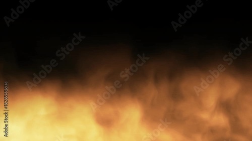 4K Slow Motion Rising Orange Smoke or Fog Background Loop