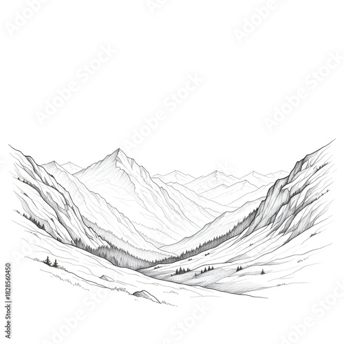 vector illustration of mountains