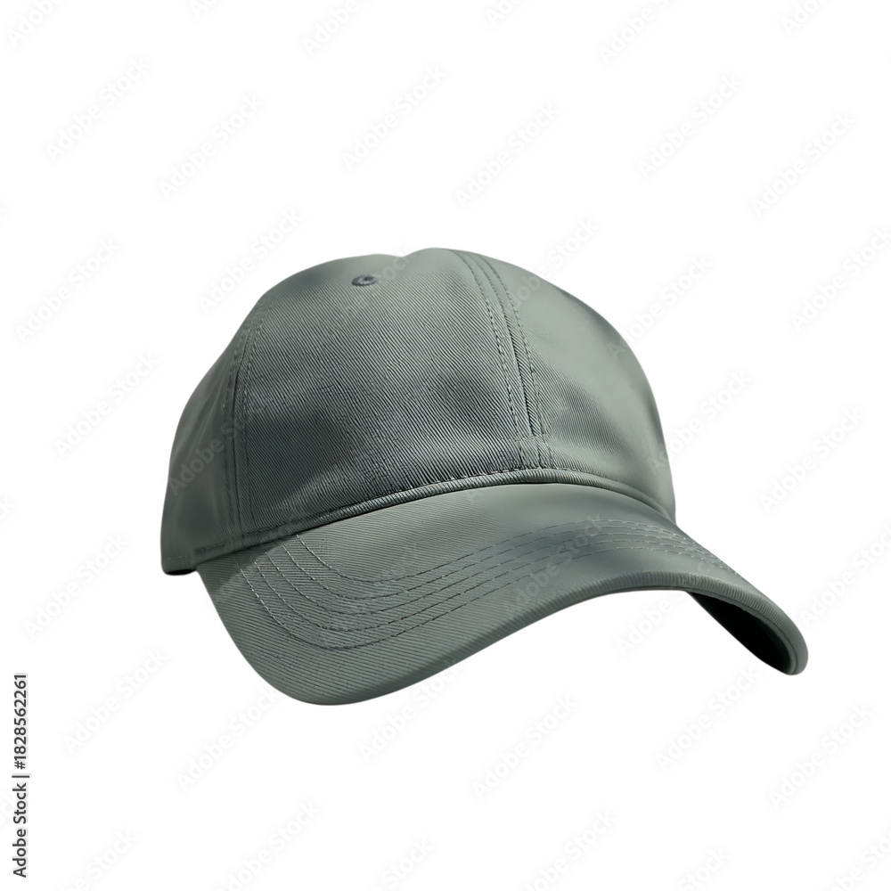 Fototapeta premium Textured grey baseball cap isolated on transparent background