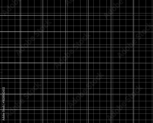 Abstract wireframe with white grid line on black background
