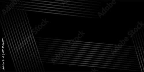 Black oblique straight line background. Masculine dark linear abstract wallpaper. Elegant luxury striped gradient texture. Grey diagonal lines backdrop for flyer, banner, poster, presentation. Vector