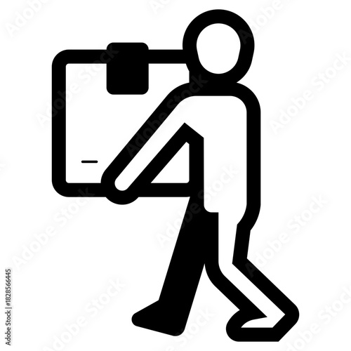 man looting item package icon