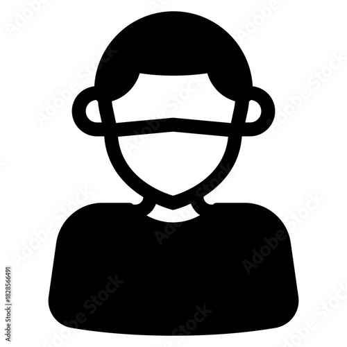 protester wear handkerchief mask icon