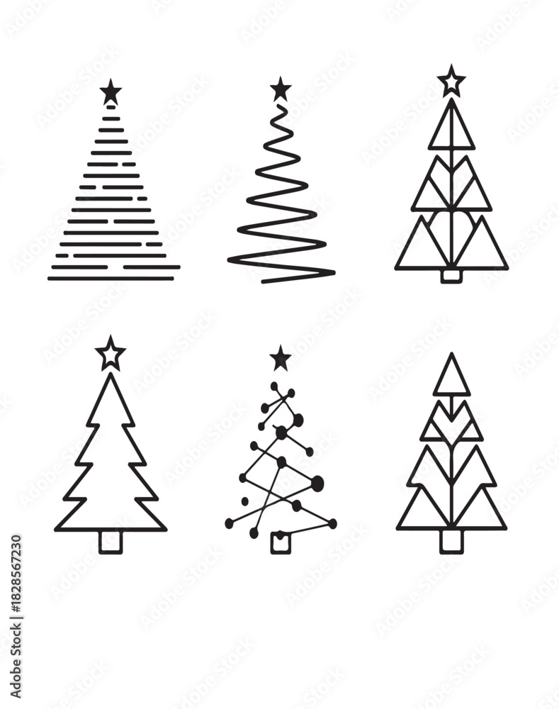 Fototapeta premium christmas tree vector, diagonal christmas tree