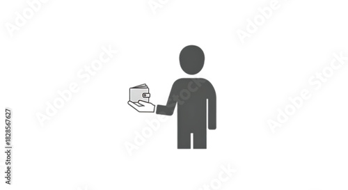 Person offering a wallet, symbolizing financial exchange or payment