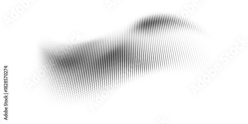 Black on white abstract dotted halftone background