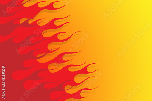 Fire flame tribal flat background vector