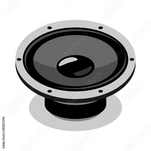 Speaker logo music or audio icon vector
