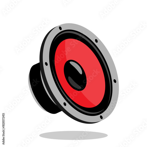 Speaker logo music or audio icon vector