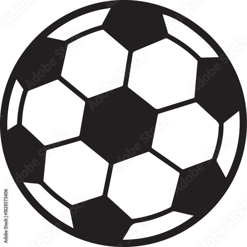 Soccer ball vector illustration simple flat design isolated on white background for sports and recreation concepts
