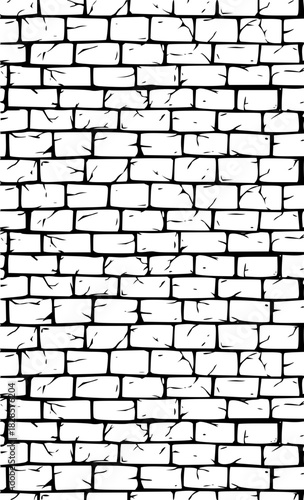 Detailed brick wall texture offers a classic architectural element for backgrounds or designs, showcasing a timeless, sturdy construction material