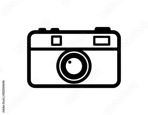 Classic camera icon for photographers, travel bloggers, vintage camera enthusiasts