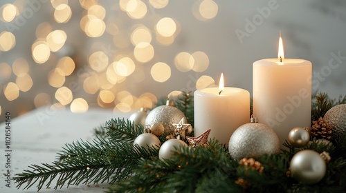 christmas decoration with candle