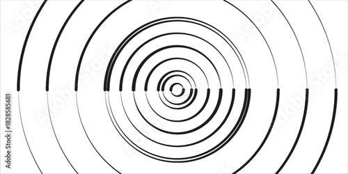 Wireless technology digital radar or echo sonar waves. Transparent illustration modern dot