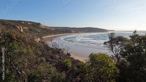 Wallpaper Mural Sunrise Over Coastal Cliffs at Point Addis, Victoria, Australia - Golden Light on Rugged Shoreline along the Great Ocean Drive Torontodigital.ca