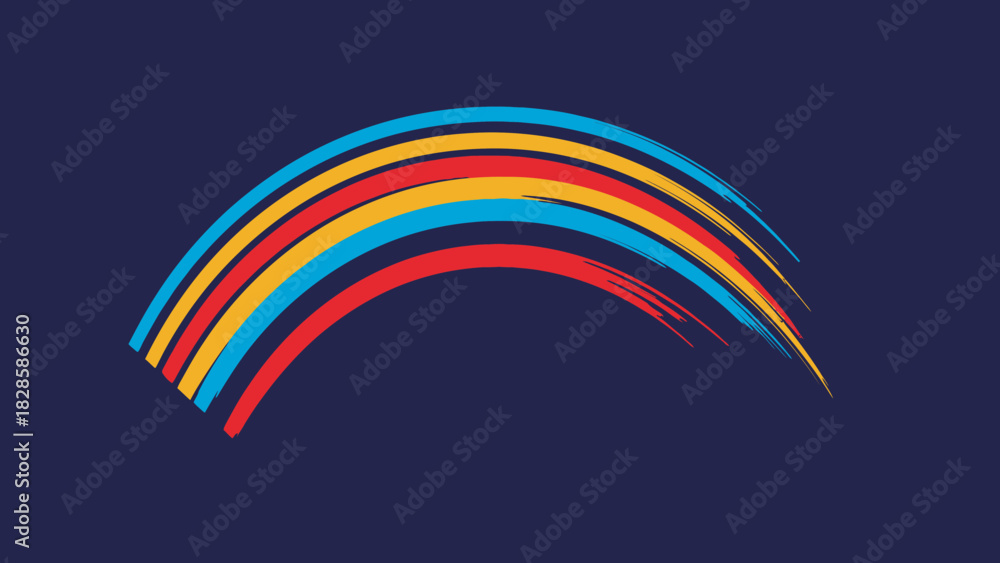 Obraz premium Colorful Abstract Brush Stroke Sweep Vector