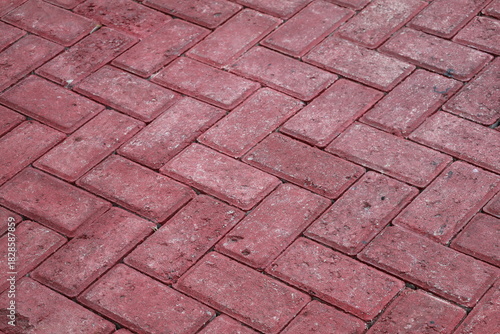 red brick road pattern blok as a background