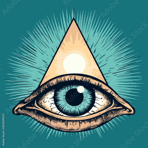 cartoon all seeing eye