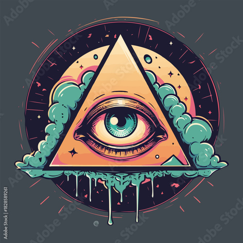 cartoon all seeing eye