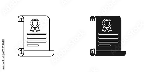 Showcase your achievements with this certificate icon for professional recognition and document verification