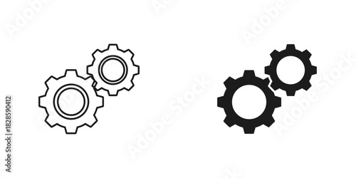 Unlock efficiency with these dynamic gear icons for seamless integration and streamlined process design projects