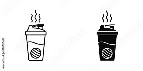 Energizing protein shake in a sleek shaker bottle, perfect for post workout recovery or a healthy lifestyle