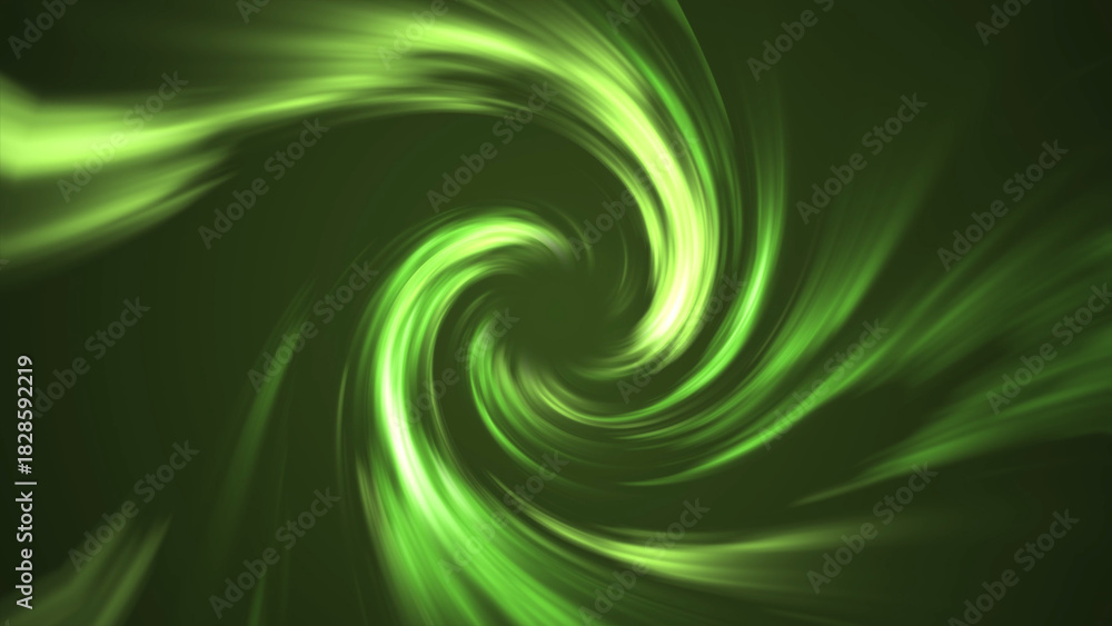 Fototapeta premium Electric Lime Green Glowing Spiral Vortex Background