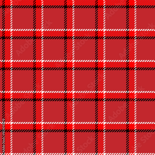 Red and white Scottish Woven Tartan Plaid Seamless Pattern