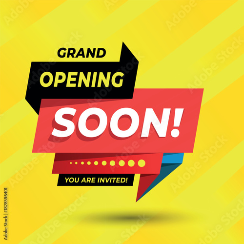 Grand Opening Soon Invitation Banner	
