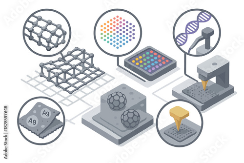Advanced scientific processes involving nanotechnology, molecular structures, and bioengineering research
