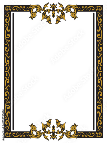 Decorative Gold Frame For Menu Card